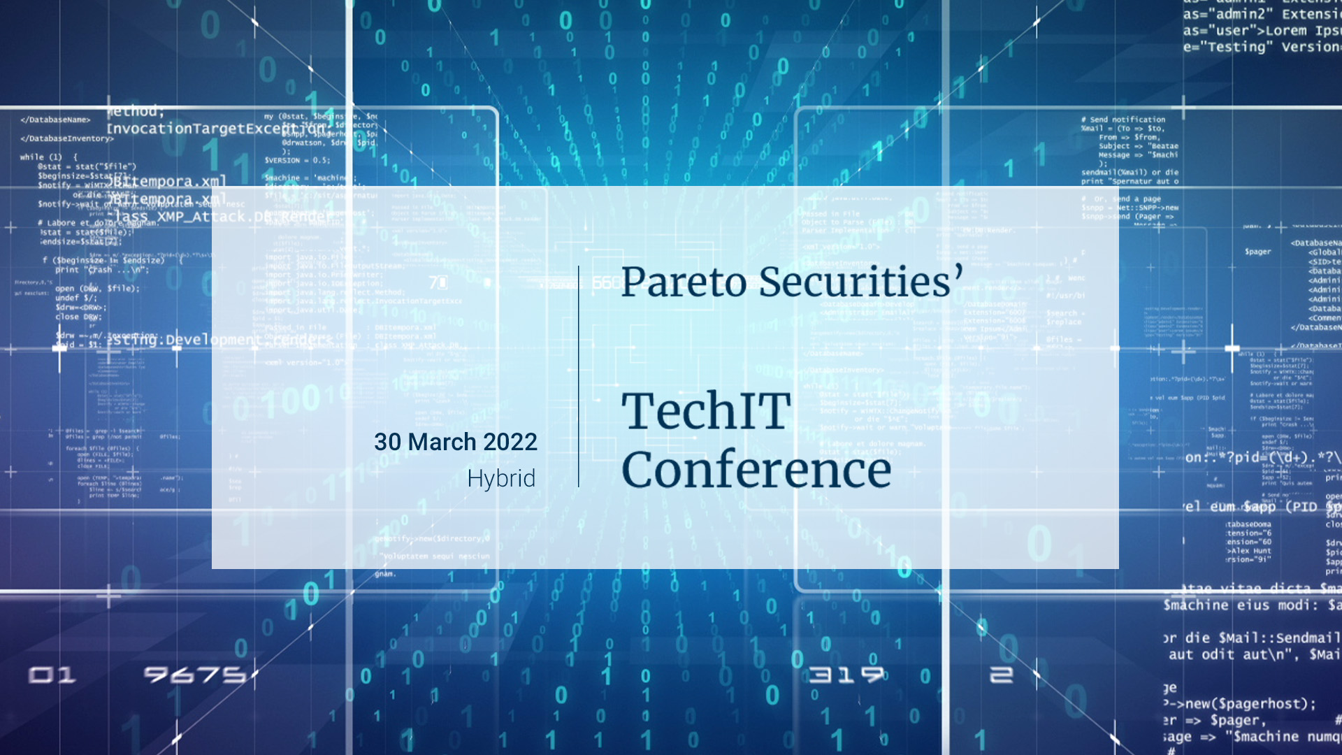Hør fra ledende nordiske IT-, SaaS- og teknologiselskaper på vår TechIT Conference 2022